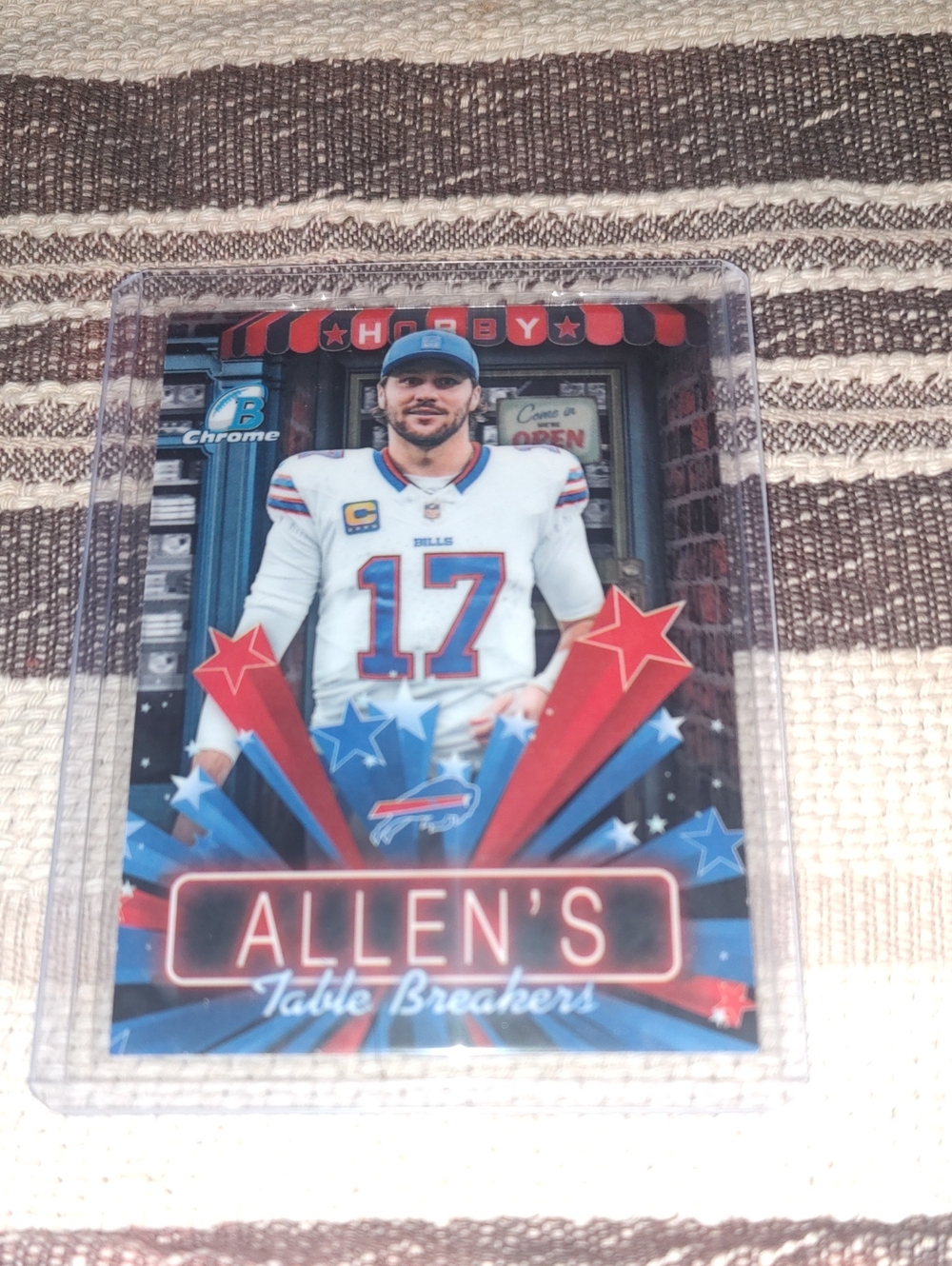 Josh Allen Table Breakers Football Card - White/Blue/Red